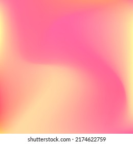 Vibrant Orange Sunset Red Color Gradient Backdrop. Curve Watercolor Liquid Pastel Trendy Swirl Gradient Mesh. Flow Yellow Warm Bright Pink Background. Neon Peach Fluid Sunrise Blurred Texture.