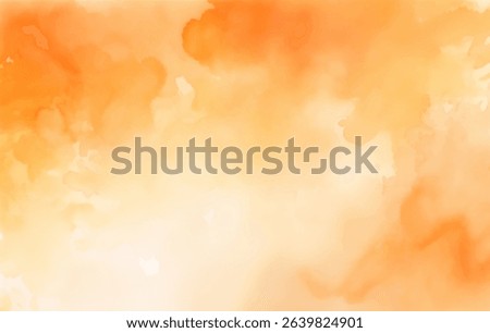Vibrant orange watercolor background of soft gradients and textures, ideal for artistic projects, digital designs, or as a backdrop for presentations. Perfect for conveying warmth and creativity