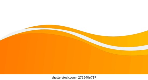 Fondo De Onda Naranja Vibrante Con Acentos Blancos Y Azules Para El Diseño De Marketing Moderno