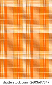 Vibrant orange and white plaid pattern.  Perfect for textile design, autumnal themes, or adding a bold, energetic touch to your projects.