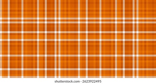 Vibrant orange and white plaid pattern.  Perfect for textile designs, website backgrounds, or autumnal themed projects.
