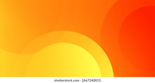 Fundo laranja e amarelo vibrante com padrões circulares abstratos. O fundo é suave e brilhante, apresentando tons laranja e amarelo. Fundo de gradiente colorido com o vetor de cópia space.eps 10