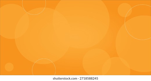 Vibrant orange and yellow background with abstract circular patterns. The background is smooth and bright, featuring orange and yellow hues. Colorful gradient background with copy space.