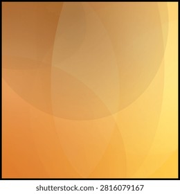 Vibrant orange and yellow gradient abstract background with transparent shapes