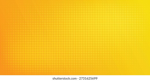 Fondo amarillo anaranjado vibrante del degradado con los puntos del semitono para el diseño moderno