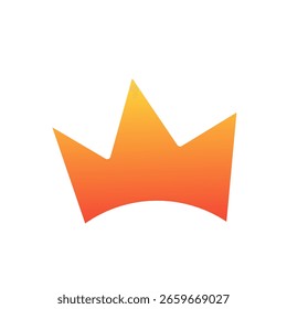 A vibrant orange and yellow gradient crown icon, simple and modern, set against a clean white background.