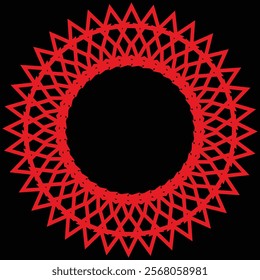 A vibrant ornamental mandala design with intricate geometric patterns, set against a rich background.
