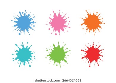 Vibrant Paint Splash Vector Collection for Graphic Design