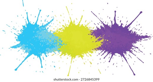 Vetor de composição vibrante de manchas de tinta 