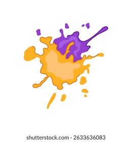vibrant paint splatters cartoon. expressive bold, chaotic random, fluid movement vibrant paint splatters sign. isolated symbol vector illustration