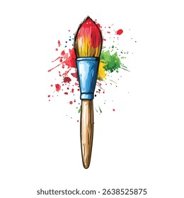 Vibrant Paintbrush Artistic Expression Creative Inspiration
