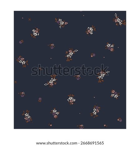Vibrant painterly floral seamless pattern. Artistic summer garden background for fashion and textile print. Vector illustration.