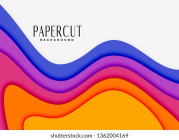vibrant papercut layers in different colors