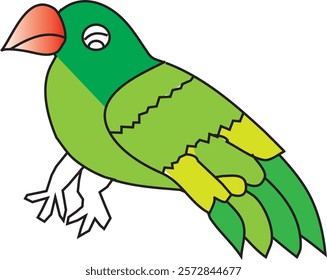 Vibrant Parrot vector design, featuring bright plumage, playful personality, and intricate details. Perfect for tropical illustrations, wildlife art, and colorful designs