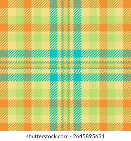 Padrão de xadrez pastel vibrante em laranja, azul-petróleo e verde-limão.  Perfeito para design têxtil, moda, decoração de casa, e fundos do site.