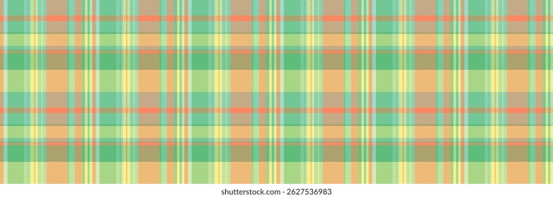 Padrão de xadrez pastel vibrante em pêssego, verde hortelã e amarelo.  Perfeito para o design têxtil, projetos de primavera de verão, ou adicionando uma sensação alegre, retro para sites e branding.