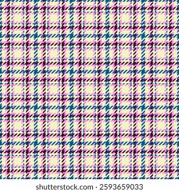 Vibrant pastel plaid pattern, perfect for textile design, fashion, or website backgrounds.  This seamless texture offers a cheerful, stylish aesthetic with a subtle hint of vintage charm.