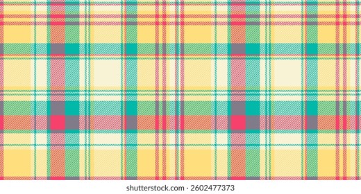 Vibrant pastel plaid pattern.  Perfect for textile design, springsummer fashion, wrapping paper, or website backgrounds.  Cheerful, optimistic design evokes feelings of joy and warmth.