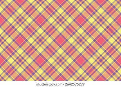 Vibrant pastel plaid pattern.  Perfect for textile design, website backgrounds, or crafting projects. This cheerful, diagonal check design evokes feelings of warmth and optimism.