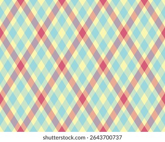 Vibrant pastel plaid pattern, perfect for backgrounds, textiles, or website designs.  This cheerful, geometric design evokes feelings of spring and optimism.