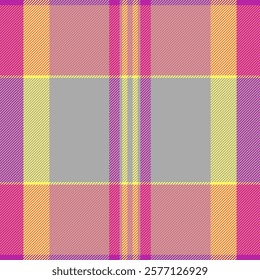 Vibrant pastel plaid pattern in pink, yellow, and purple hues.  Perfect for textile design, fashion, websites, and packaging.
