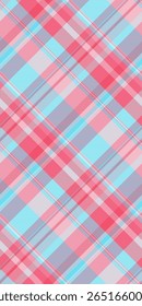 Padrão de xadrez pastel vibrante em rosa, azul e lavanda.  Perfeito para design têxtil, fundos de site, ou scrapbooking. Estas linhas alegres e interseccionais criam uma estética suave e divertida.