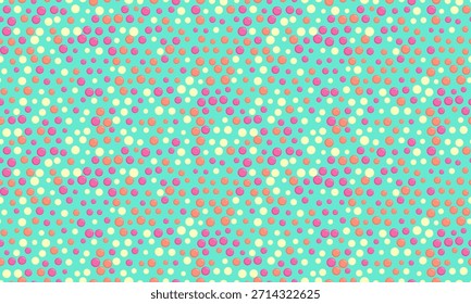 Padrão vibrante pastel polka ponto.  Perfeito para fundos alegres, têxteis, embalagens ou design de site.