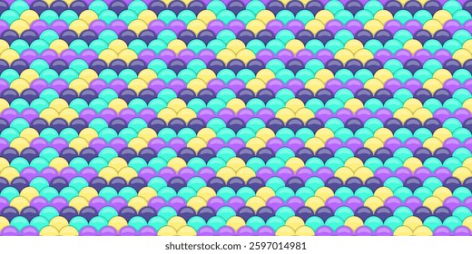 Vibrant pastel scale pattern. Perfect for textile design, website backgrounds, or playful branding.  This cheerful, repeating design evokes feelings of joy and summer.