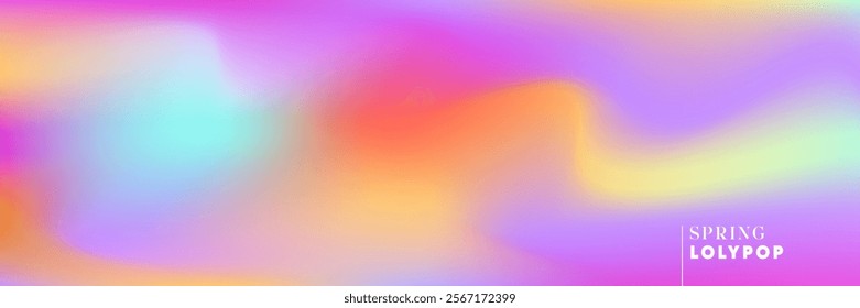 Vibrant Pastel Spring Lollipop Gradient Background, Modern Abstract Gradient with Soft Flowing Colors