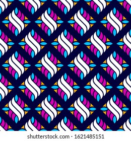 Vibrant Pattern. Colorful Geometric Wallpaper.