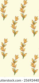 Vibrant Pattern with ethnic floral arrangements and geometric borders for textiles, wallpapers, and gift wraps.