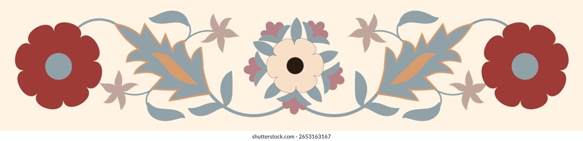 A vibrant Suzaní-inspired pattern featuring intricate floral and geometric designs. Rich colors and detailed motifs reflect the traditional textile art of Central Asia