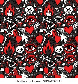 A vibrant pattern featuring