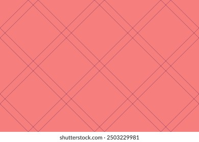 Vibrant pattern seamless background, designer textile plaid tartan. Mockup fabric check vector texture in red and pink colors palette.