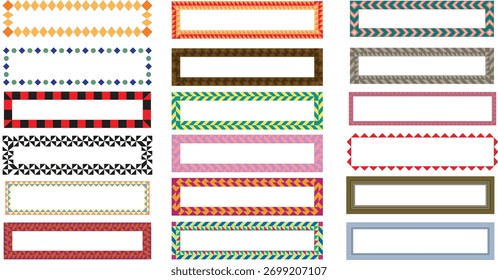 Coleção de Quadros e Bordas Padronizadas Vibrantes