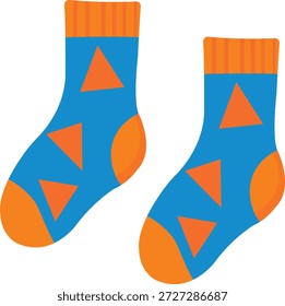 Ilustración vectorial vibrante de calcetines estampados diseñada para gráficos de prendas de vestir, marcas de moda, estampados textiles, imágenes de comercio electrónico y proyectos de diseño de prendas modernas.