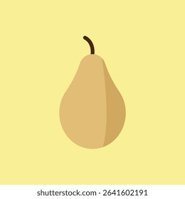 Vibrant pear fruit icon, great for kitchen graphics or market app designs.