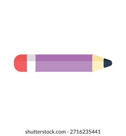 Icono plano de lápiz vibrante que representa la escritura, el dibujo y la creatividad. Ilustración vectorial moderna perfecta para App escolares, Sitios web de suministros de oficina y presentaciones educativas.