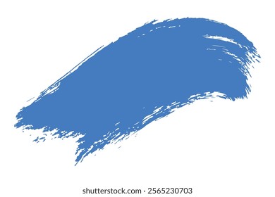 Vibrant periwinkle blue paint stroke on white background.