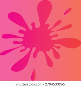 Vibrant pink abstract paint splash on a bright gradient background suitable for creative designs