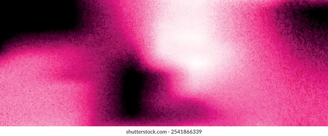 Un fondo rosa vibrante con una textura granulada. El fondo combina tonos rosados y blancos, creando un efecto de fondo dinámico y audaz. Fondo de gradiente de Vector de textura granulada mínima 