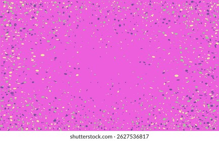 Vibrant pink background scattered with pastel confetti. Perfect for celebratory designs, invitations, or adding a joyful touch to your projects.