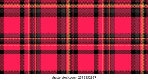 Vibrant pink, black, and gold plaid pattern.  Perfect for textile design, fashion, websites, and branding projects. This bold, seamless texture evokes a feeling of energy and style.