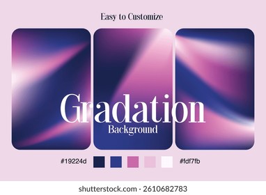 Vibrant Pink and Blue Gradient Background Set – Futuristic Abstract Design 