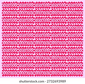 Patrones de forma orgánica de chevron rosa vibrante dispuestos en filas que crean un efecto visual dinámico en un Diseño gráfico