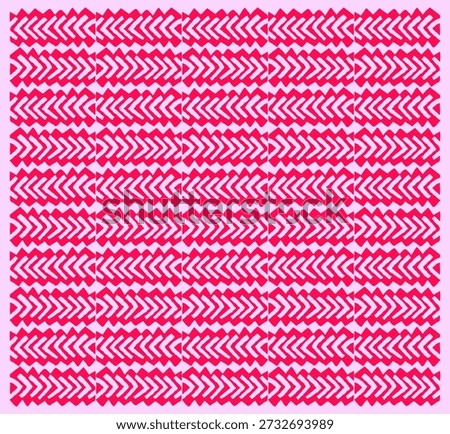 Vibrant pink chevron organic shape patterns arranged in rows creating a dynamic visual effect in a graphic design