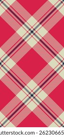 Vibrant pink and cream plaid pattern.  Perfect for textile design, fashion, branding, and website backgrounds. This geometric design offers a modern yet classic feel, conveying energy and style.