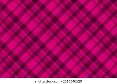 Vibrant pink and dark pink diagonal plaid pattern.  Perfect for fashion, textile, web design, or as a bold background.