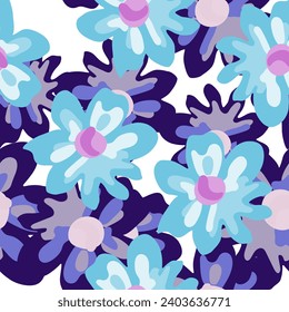 Vibrant pink floral pattern, creating a symmetrical and visually pleasing design.
