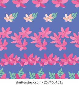 Vibrant Pink Flowers Vector Seamless Pattern. Floral repeat pattern great for textiles, tiles, wallpaper, gift paper, wedding designs.